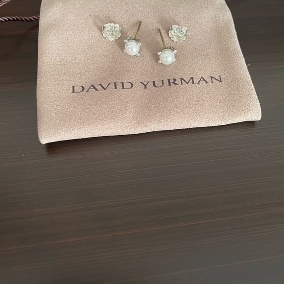 David Yurman cable pearl stud earrings - Picture 6 of 7